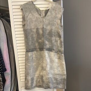 Sita Murt Gray Abstract Stripe Sleeveless Dress European 38/ Small